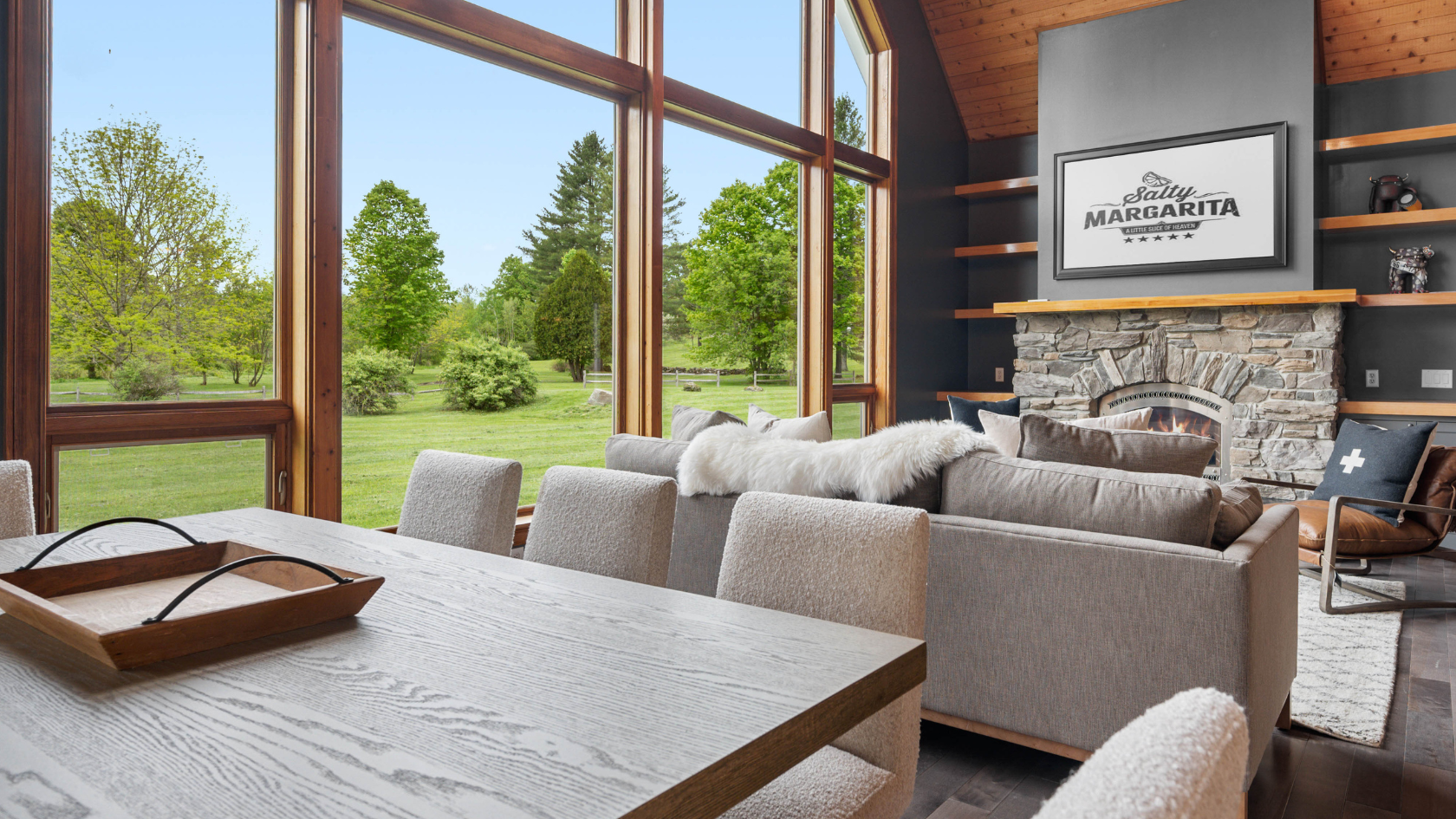 Salty Margarita luxury vacation rental in Stowe, Vermont named one of the best Airbnbs with stylish interior and mountain setting